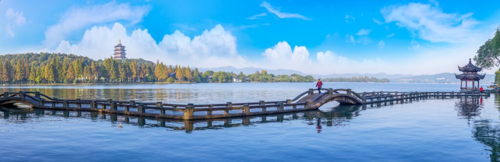 beautiful scenery of west lake, hangzhou